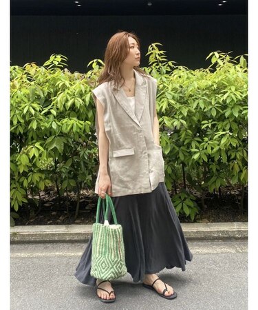 リネン混ノースリジャケット