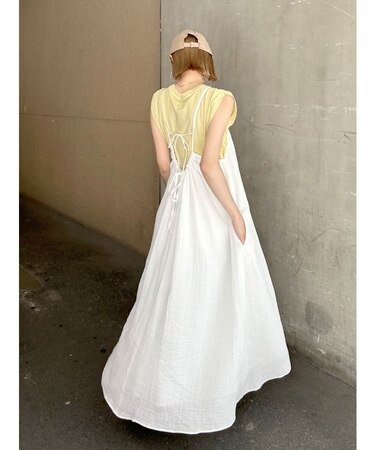 ギャザーキャミワンピース