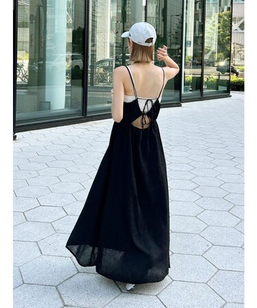 ふくれジャカードキャミワンピース