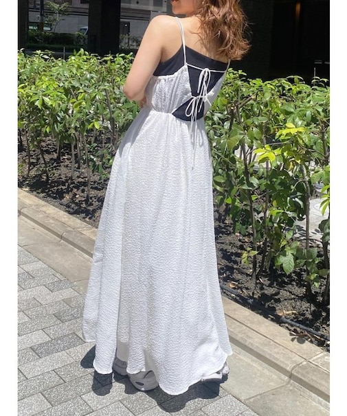 ふくれジャカードキャミワンピース