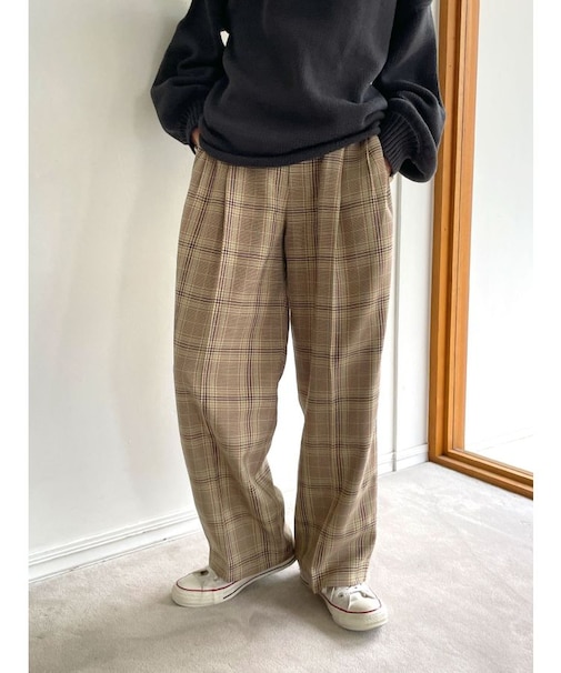 ローウエストボリュームタックパンツ