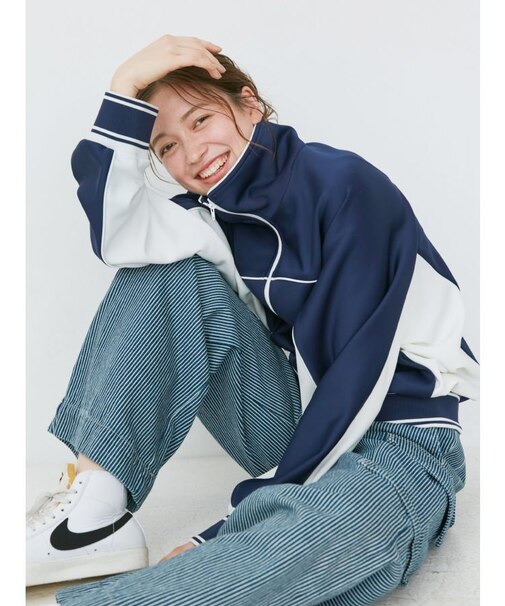 バイカラートラックジャケット