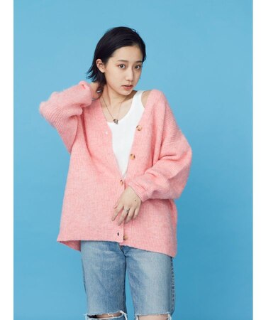 【WEB限定】カラールーズニットカーデ