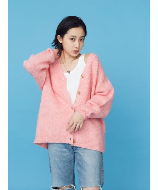 【WEB限定】カラールーズニットカーデ