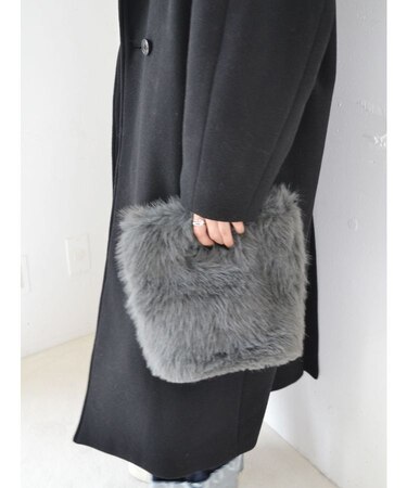 ファーハンドバッグ