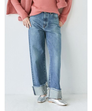 ワイドロールアップルーズデニム