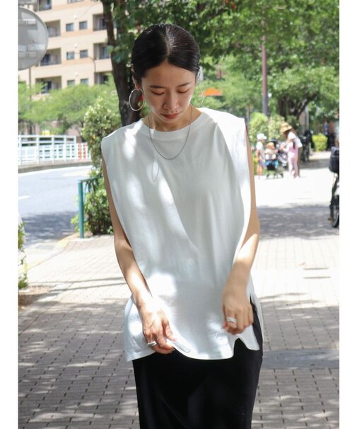 ショルダータックカラータンクトップ