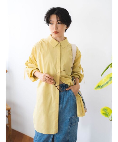 2Wayギャザーデザインシャツ 2Wayギャザーデザインシャツ｜アングリッドの通販｜&mall
