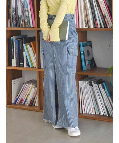 ワークデザインスリットデニムスカート