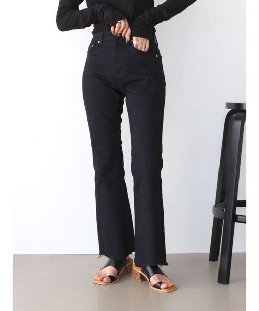 ハイウエストストレッチフレアデニム