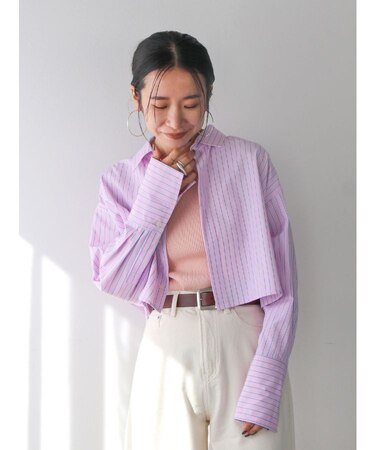 ダブルカフスショートシャツ