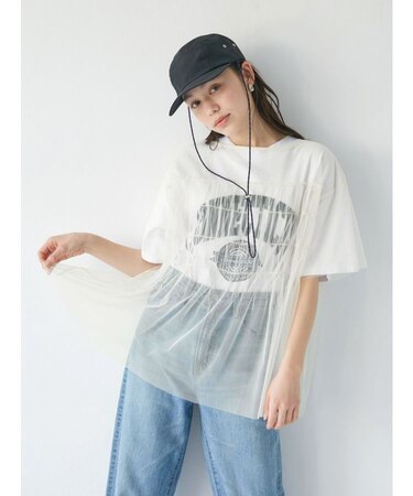 チュールギャザートップス