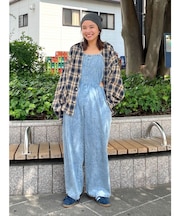 サイドオープンデニムサロペット