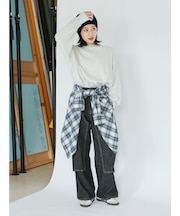 ダブルニーデザインデニム