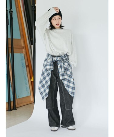 ダブルニーデザインデニム