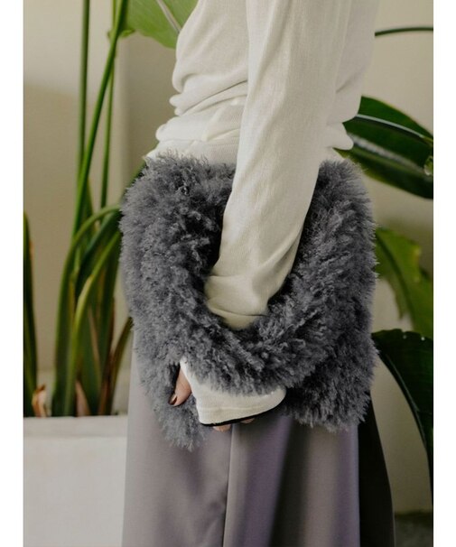 ファーハンドバッグ