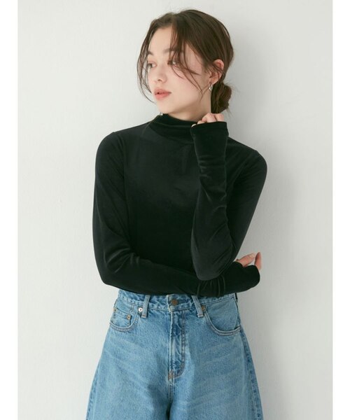 シアーベロアハイネックロングスリーブTee シアーベロアハイネックロングスリーブTee｜アングリッドの通販｜&mall