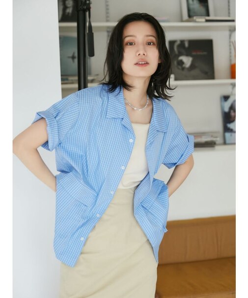 【WEB限定】ハーフスリーブチェックルーズシャツ