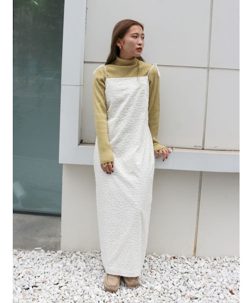 ジャカードキャミワンピース