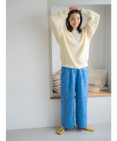 ジャカードワイドラフパンツ