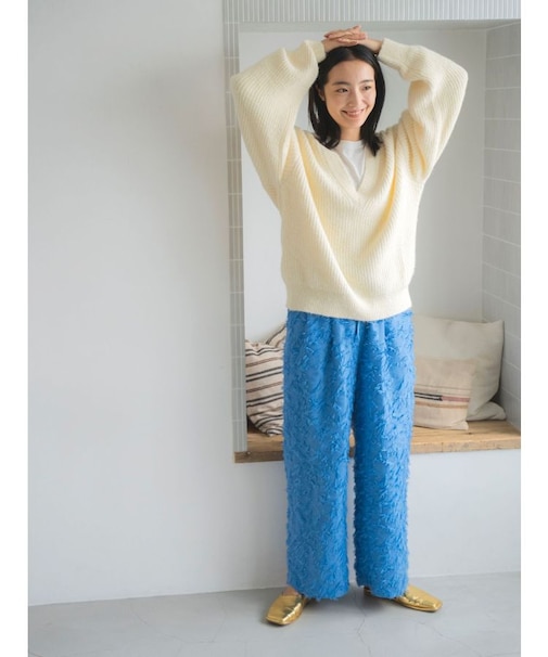 ジャカードワイドラフパンツ