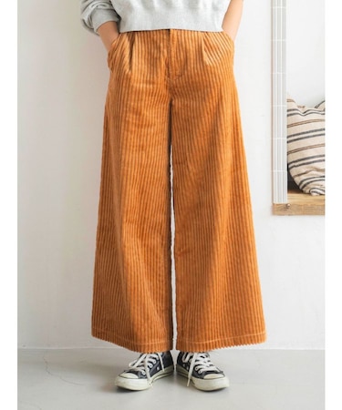 コーデュロイワイドパンツ