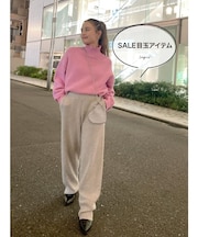 ハイネックボリュームカラーニット