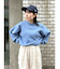 カシミヤ混スムース編みルーズニット