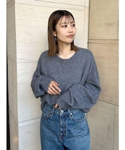ラクーン混ルーズニット