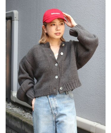 ローゲージニットカーデ