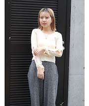 【WEB限定】スリーブデザインリボンニット