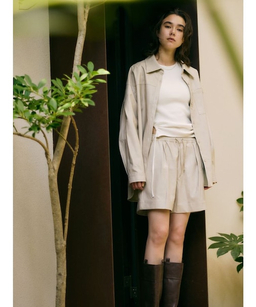 フェイクレザーショートパンツ