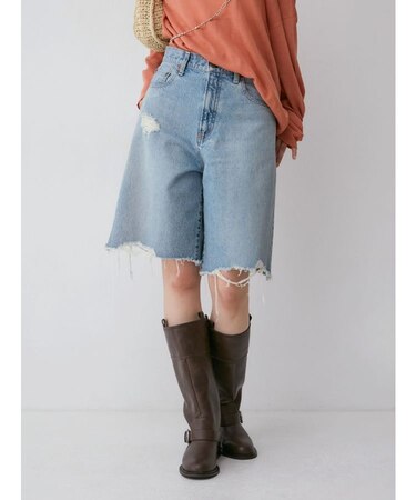 バックルコンビロングブーツ