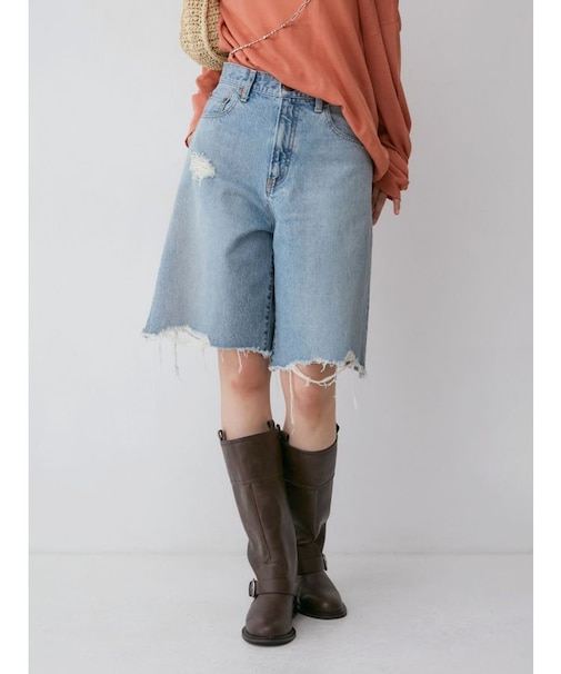 バックルコンビロングブーツ