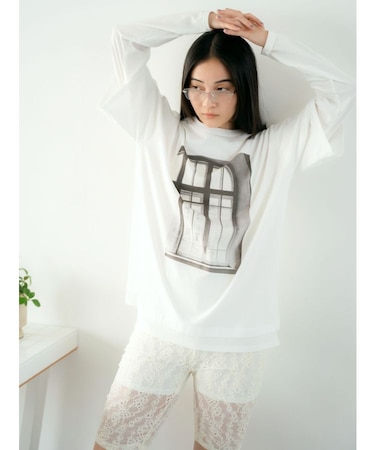 フォトプリントレイヤードロングスリーブTee