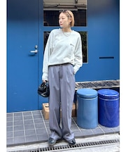 タックストレートパンツ
