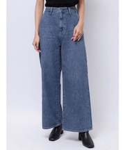 【Ca】ウエストデザインルーズデニム