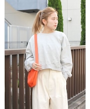 スリットデザインショートスウェット