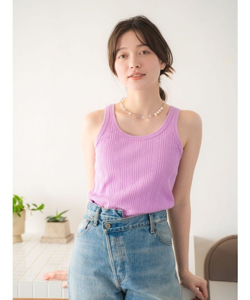 ランダムテレコタンクトップ｜アングリッドの通販｜&mall（アンド