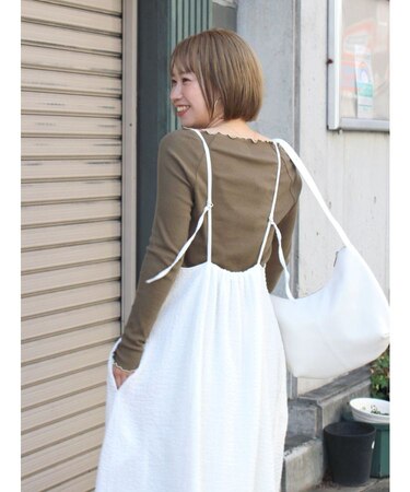 オフショルデザインロングスリーブTee