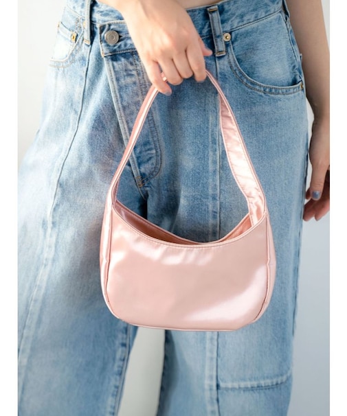 サテンデザインハンドバッグ