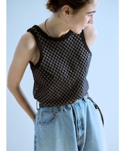 チェックジャカードタンクトップ