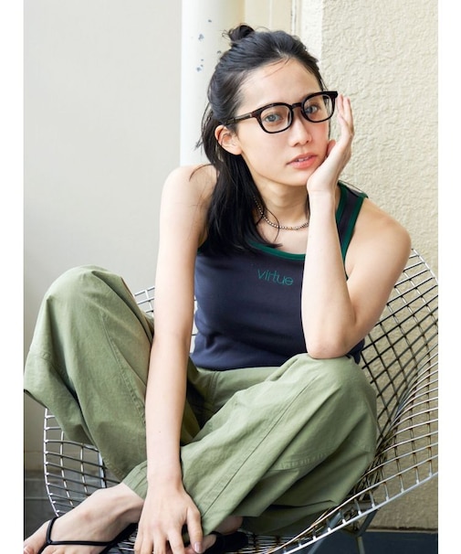 【WEB限定】バイカラーロゴタンクトップ