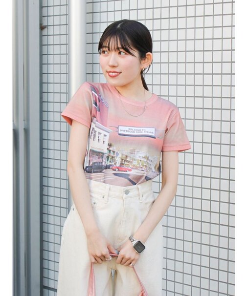総柄フォトプリントTee