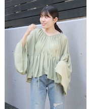 【ルミネ・RC限定】ギャザーボリュームショートブラウス