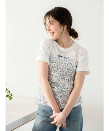 スパンコールビスチェ