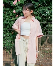 ビッグシルエットハーフスリーブシャツ