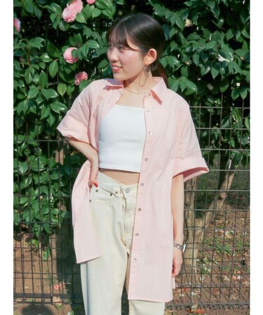 ビッグシルエットハーフスリーブシャツ