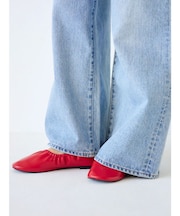 ギャザーフラットシューズ