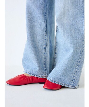 ギャザーフラットシューズ